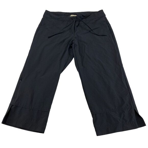 ExOfficio Pants Women's Size 6 Black Nylon Mid Rise Elastic Waist Drawstring - Picture 9 of 13